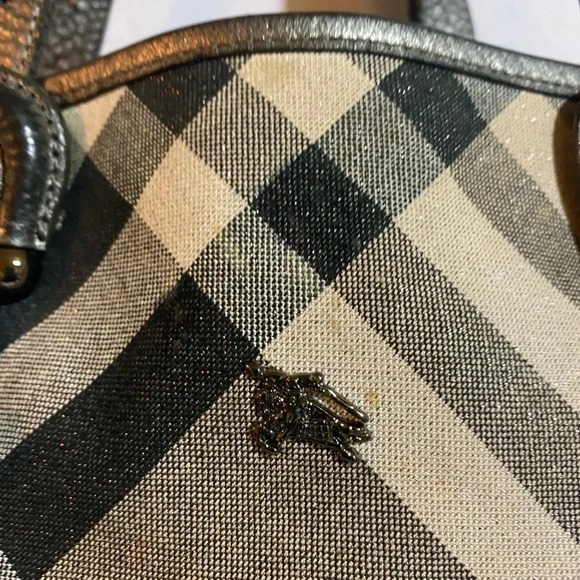 Burberry shimmer check Byron tote handbag - Picture 8 of 15